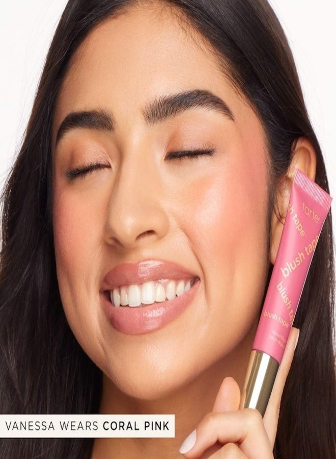 Tarte Cosmetics Tarte Blush Tape™ Satin Liquid Blush – Coral Pink, 12 mL | Soft Satin Finish, Long-Wearing Liquid Blush, Buildable Color, Lightweight Blendable Formula - Image 3