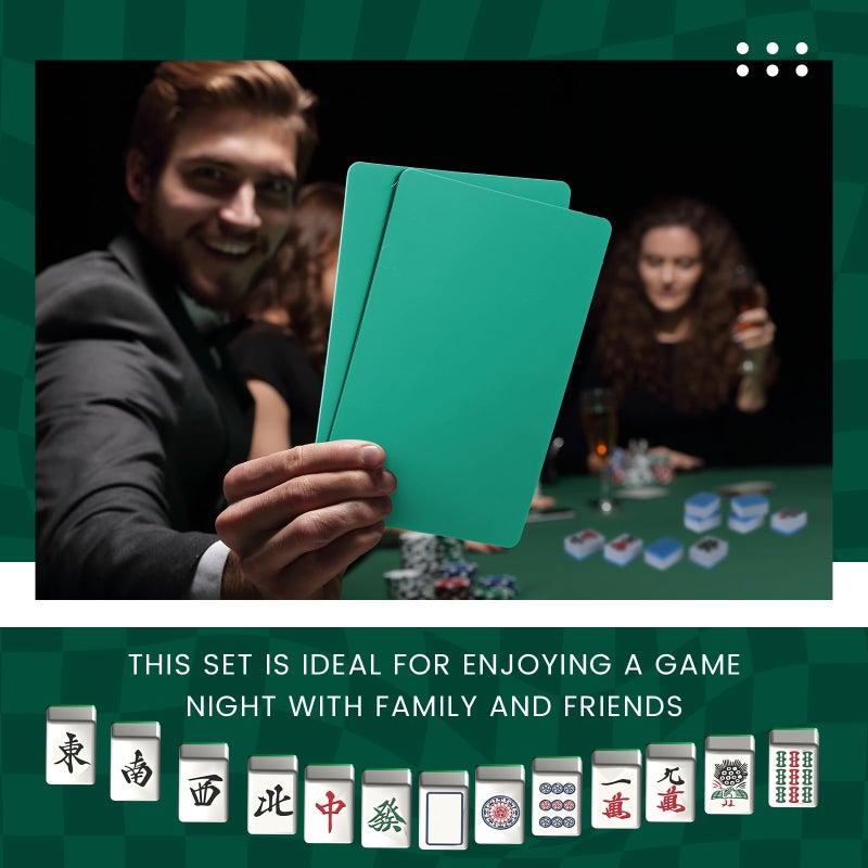 Seenelling 2 Pcs Mahjong Tile Mixer Mahjong Shuffler for Mixing and Shuffling Tiles Plastic Mahjong Accessories Gifts for Mahjong Lovers Playing Mahjong Game (Green) - Image 5