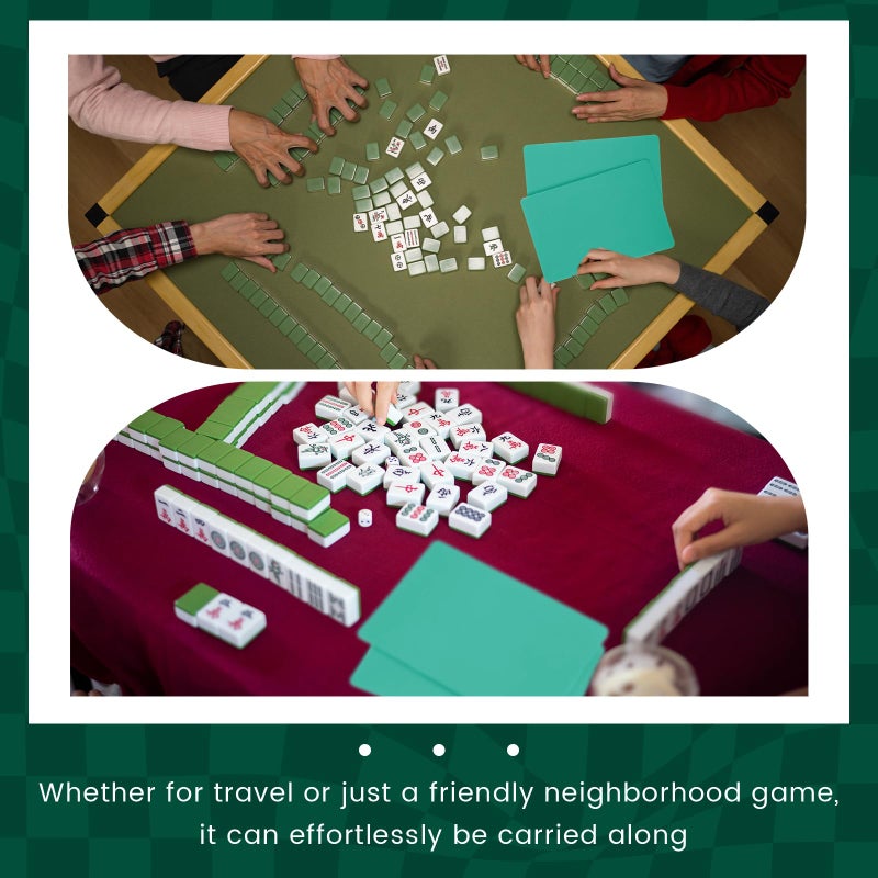 Seenelling 2 Pcs Mahjong Tile Mixer Mahjong Shuffler for Mixing and Shuffling Tiles Plastic Mahjong Accessories Gifts for Mahjong Lovers Playing Mahjong Game (Green) - Image 3