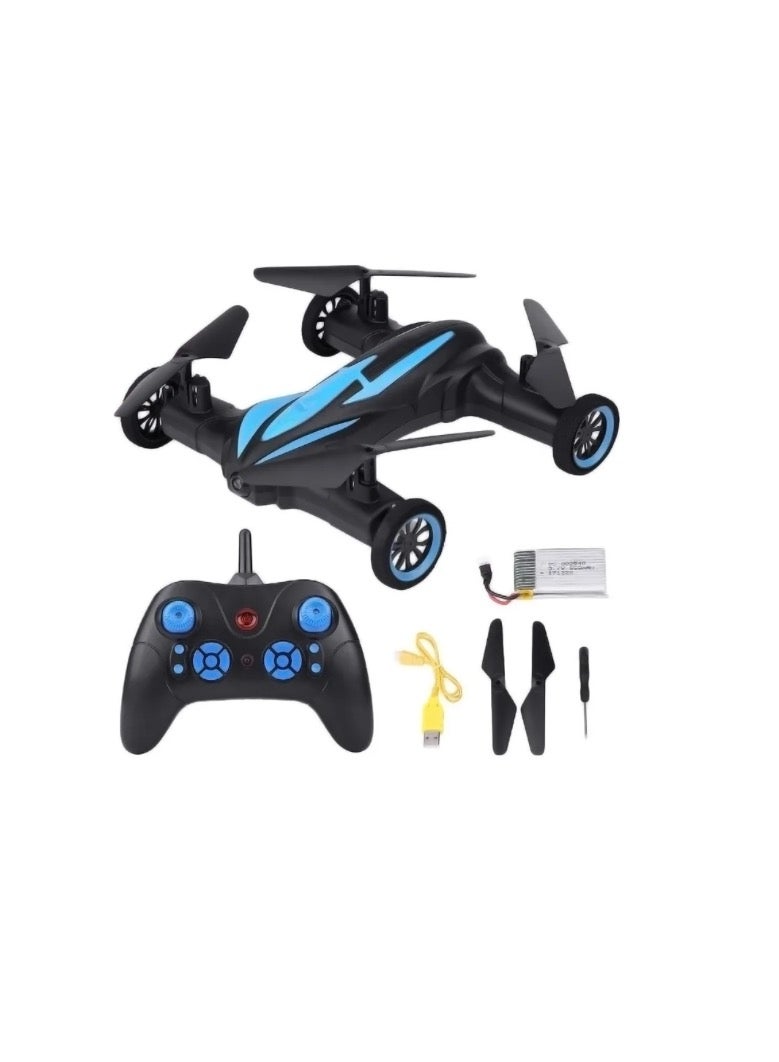 LH-X21 RC Car Mini Drone 2-In-1 RC Flying Car & Drone Headless Mode 3D Rolling One-key Return Portable Drone & RC Car For Adults And Kids Blue/Black - Image 1