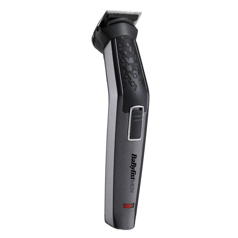 BaByliss Carbon Titanium 10-in-1 Multi Trimmer For Men | 200 grams Lightweight Design | High Power 60 Minutes Cordless Use | Attachments For Multiple Body Hair Trim & Washable Heads | MT727SDE Grey/Black - Image 3