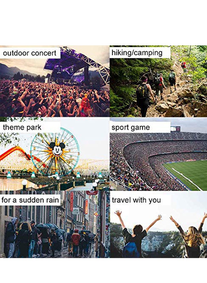 SYOSI Raincoat Rain Poncho for Adults, 1 Pack EVA Rain Poncho for Women and Men Reusable Raincoat Jacket Packable for Family FishingTravelEmergency with Hood and Elastic Sleeving - Image 3