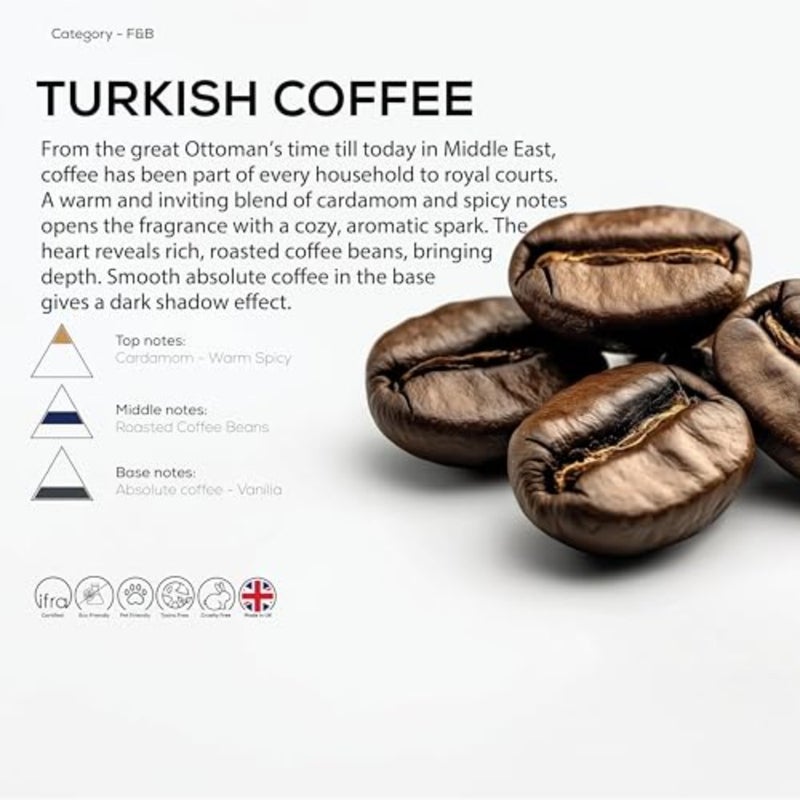 Diffuser Aroma Turkish c fee, Feel the Aromatic Fragrance Roasted C fee Beans, And Zesty Cardamom, Ending with Sweet Notes Vanilla 500ml - Image 2