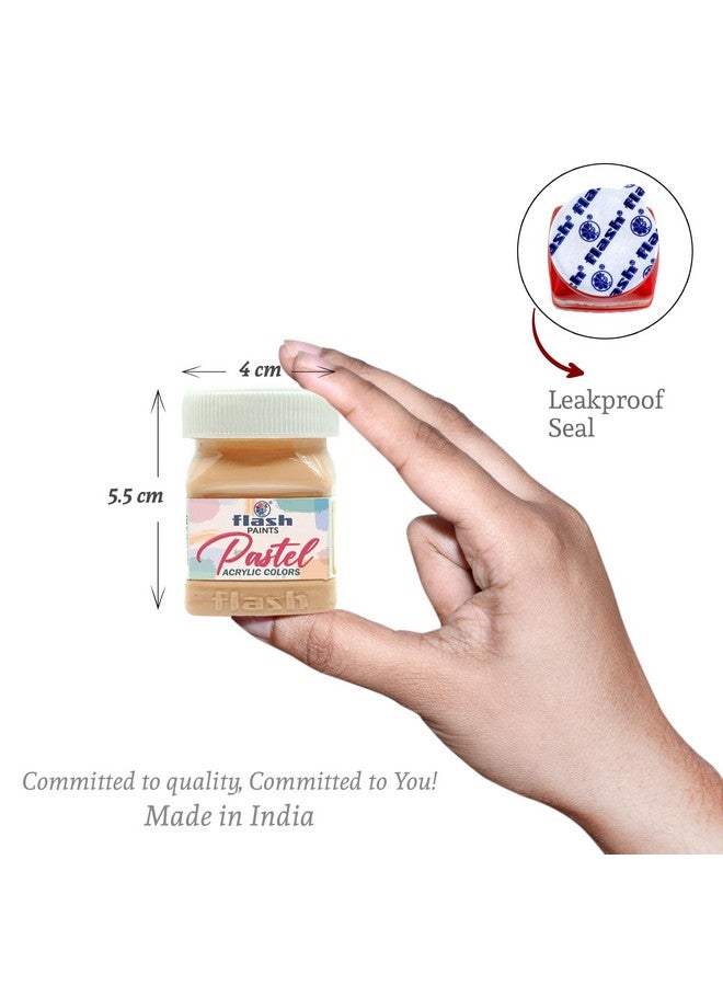 Flash Pastel Acrylic Colours-Rich Pigments Non Fading Non Toxic Acrylic Paint Set for Artists Professionals Students Hobby Painters (Set of 12 Colors-50 ml each, Multi) - Image 2