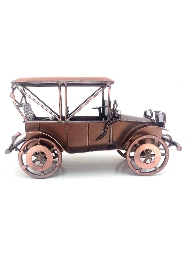 Scrap Metal Art Handmade Retro Vintage MotorCar Big Miniature Model Medium - Image 1