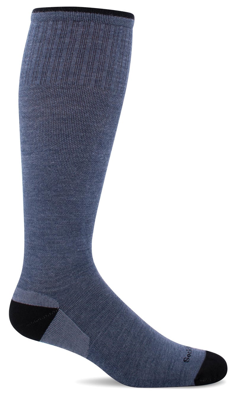 Sockwell Men's Elevation Firm Graduated Compression Sock, Denim - L/XL - Image 1