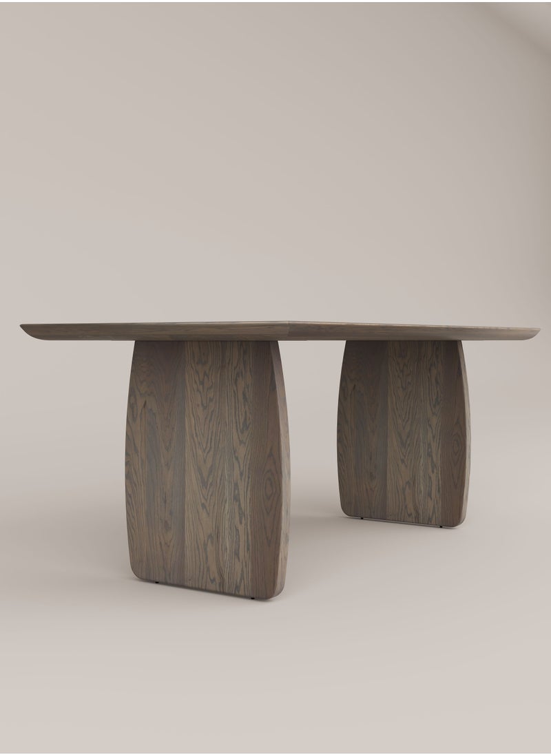 Slab House Edge Collection - Solid Oak Timber 4-6 Seater Table  - Image 3