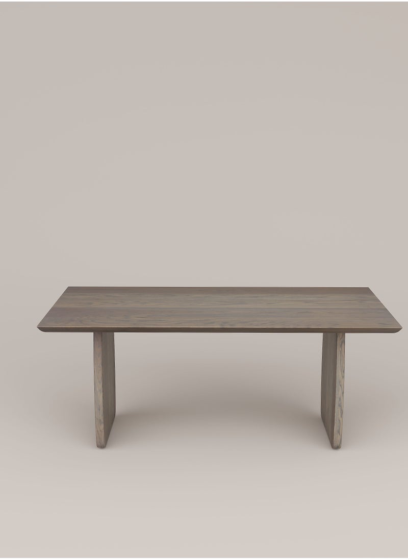 Slab House Edge Collection - Solid Oak Timber 4-6 Seater Table  - Image 1