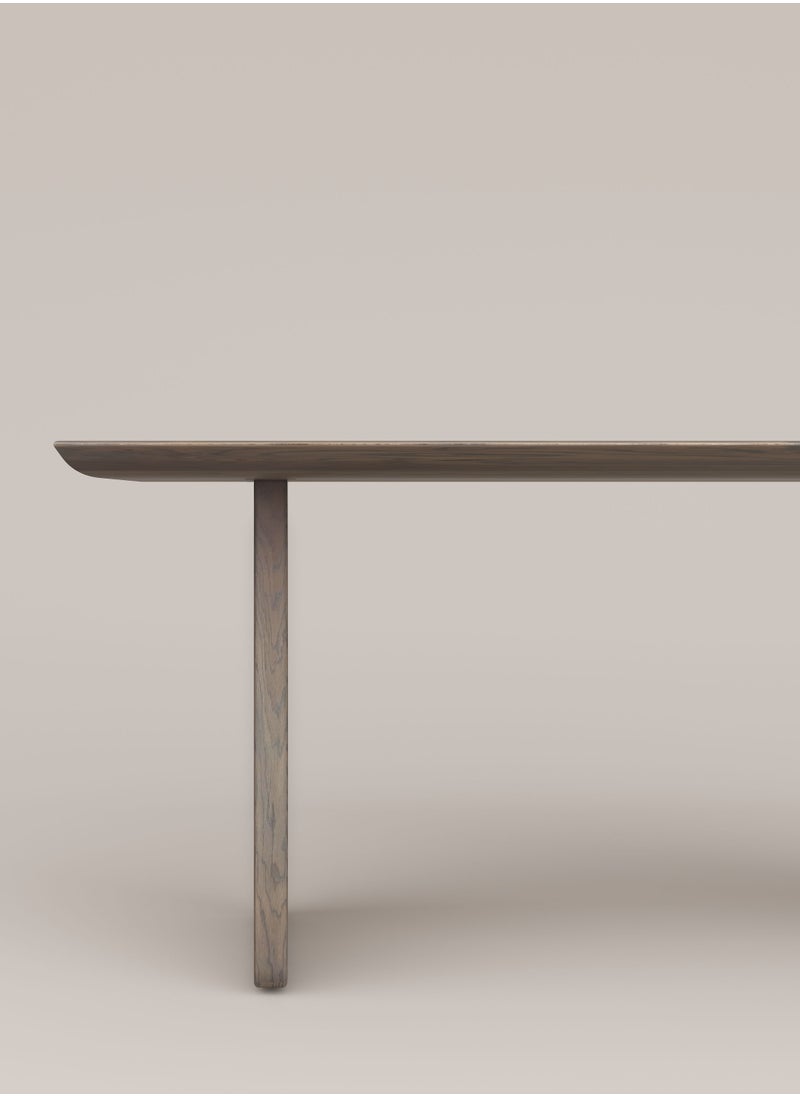 Slab House Edge Collection - Solid Oak Timber 4-6 Seater Table  - Image 5