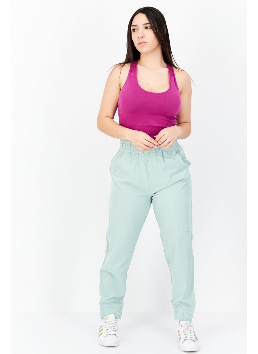 STEVE MADDEN - Women Brand Logo Jogger Pants, Mint - Image 1