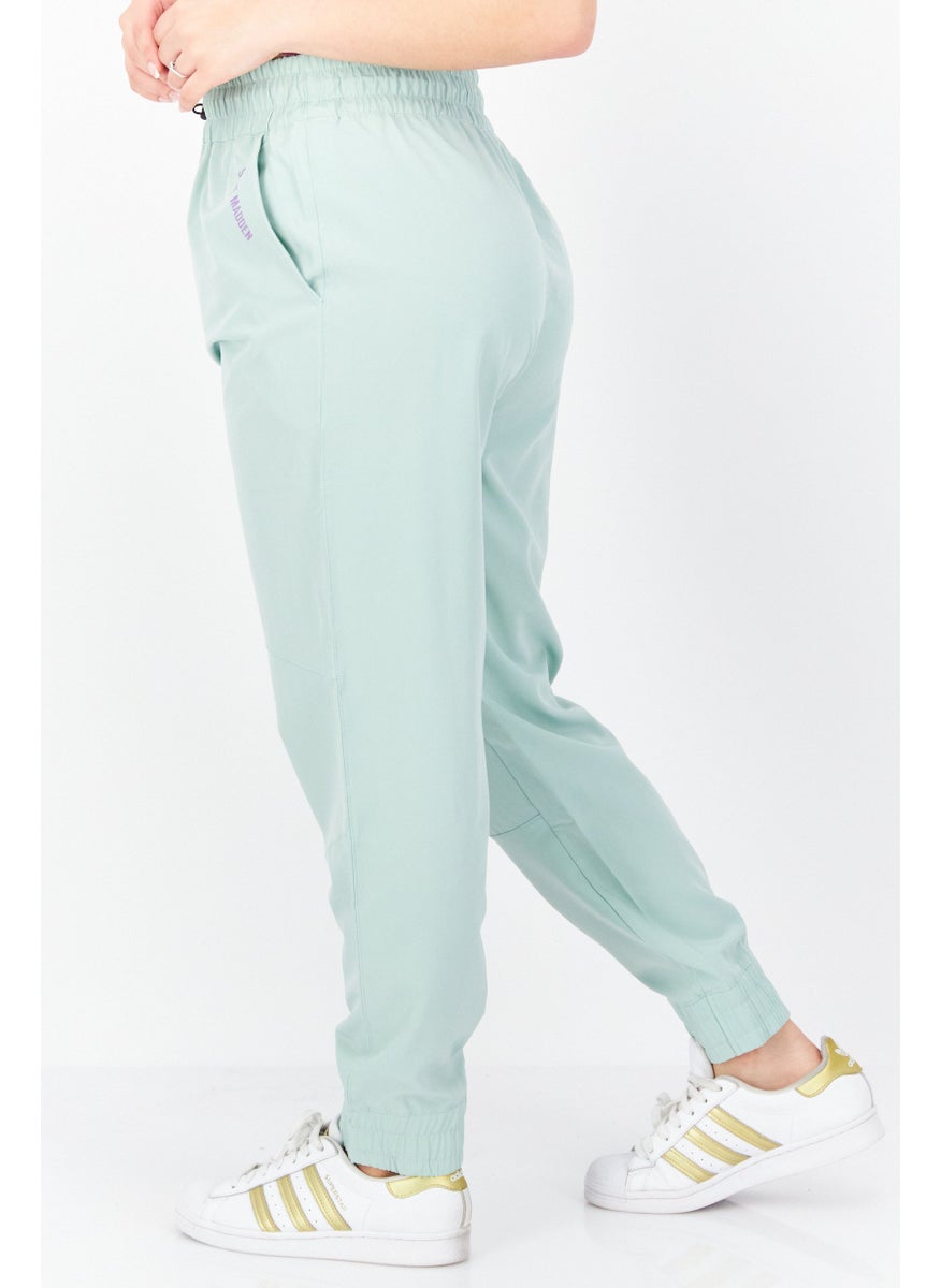 STEVE MADDEN - Women Brand Logo Jogger Pants, Mint - Image 1