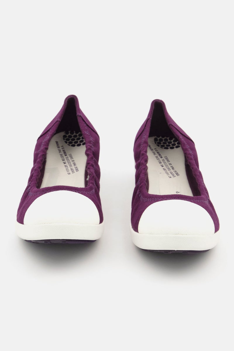 FitFlop أحذية باليرينا مسطحة للنساء، بنفسجي - Image 3