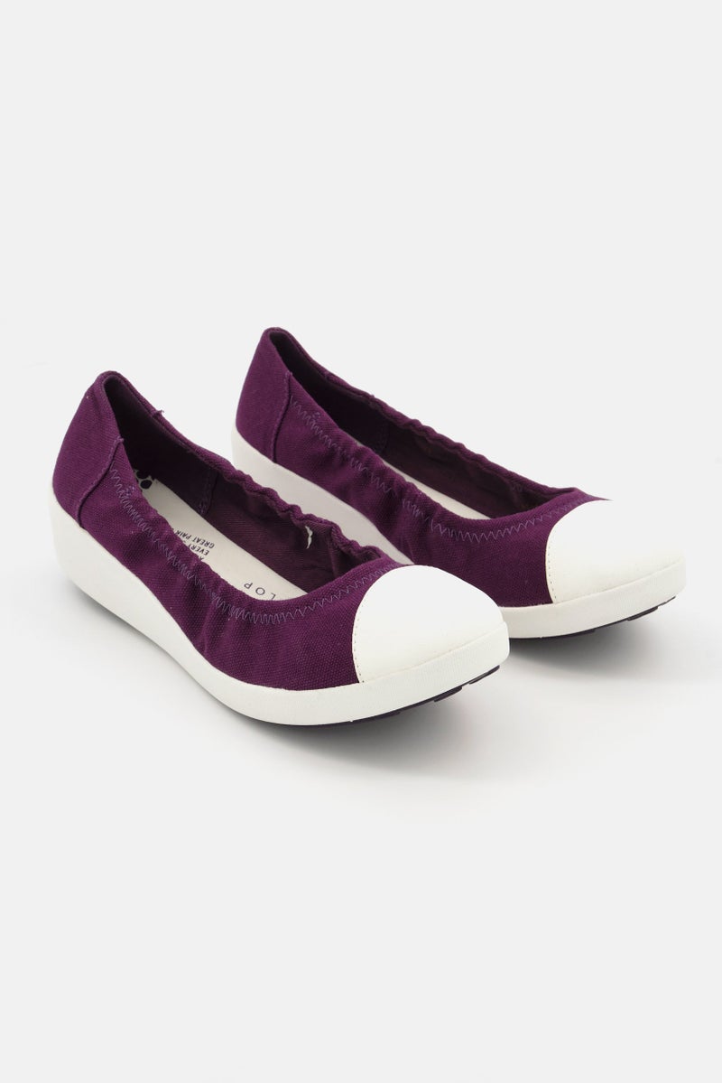 FitFlop أحذية باليرينا مسطحة للنساء، بنفسجي - Image 1