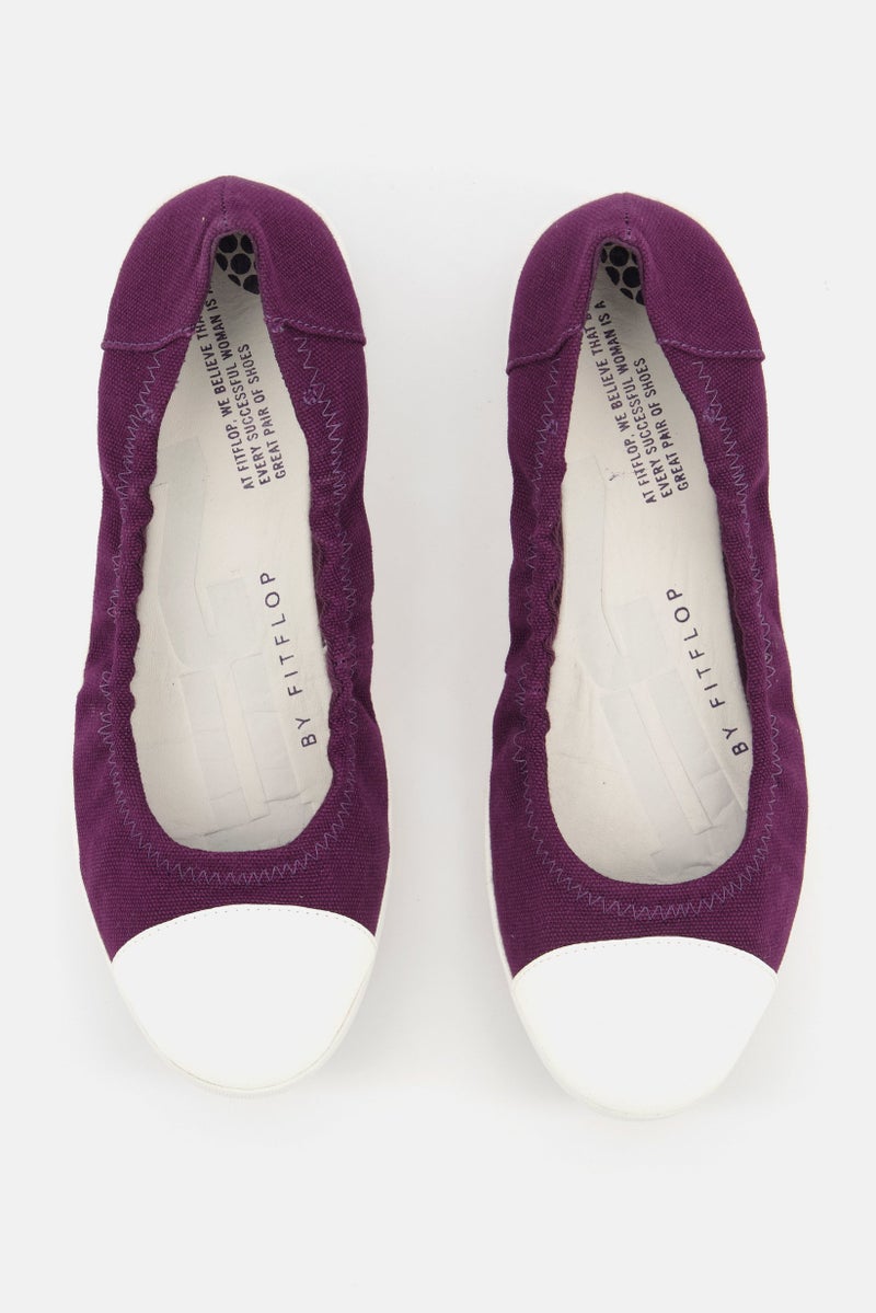 FitFlop أحذية باليرينا مسطحة للنساء، بنفسجي - Image 4