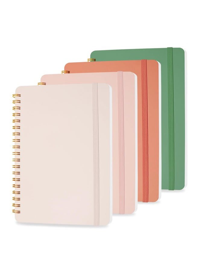 DMSVK 4 PCS Small Spiral Notebook 5x7, Spiral Journal Notebook, Notebooks for Work, Note Taking, School, Small Notebooks 5x7 with Strap, Cute Notebooks for Women 50 Sheets - Image 1