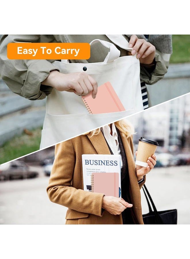 DMSVK 4 PCS Small Spiral Notebook 5x7, Spiral Journal Notebook, Notebooks for Work, Note Taking, School, Small Notebooks 5x7 with Strap, Cute Notebooks for Women 50 Sheets - Image 5