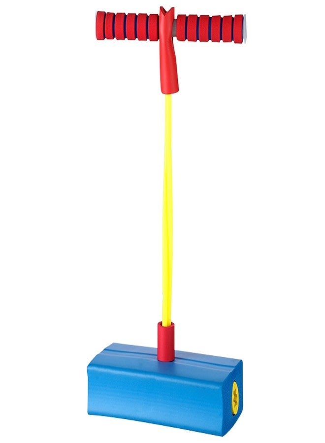 TECH LOGO ELECTRONICS Kids Pogo Jumper Fun and Safe Pogo Stick for Toddlers, Durable Foam Bungee Jumping Stick Makes Squeaky Sounds Improves Balance, Bouncing Toy (Blue) - Image 2