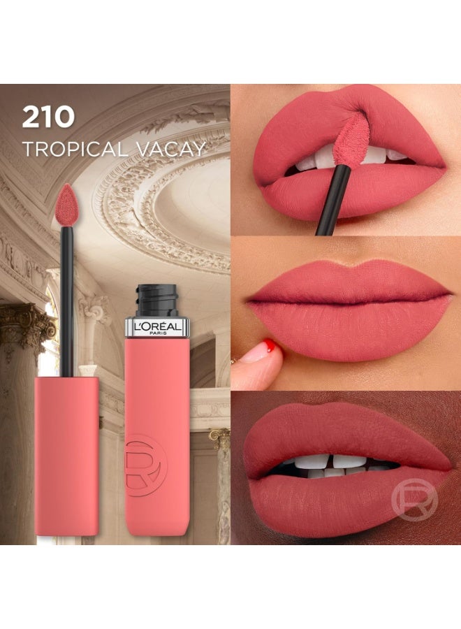 لوريال باريس أحمر شفاه سائل إنفاليبل لو مات ريزيستانس من لوريال باريس يدوم حتى 16 ساعة، 210 تروبيكال - Image 2