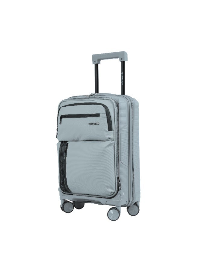 Eagle Express Cruiser Elite 20-Inch Hybrid PP & Nylon Hard-Shell Trolley Luggage – Single Piece, Silver, 1-Year Warranty - Image 2