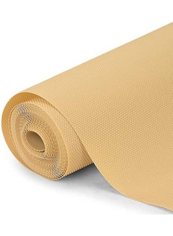 ElastPro ElastPro (50 cm X 10 m) Beige EVA Food Grade Washable Anti Slip Mat/Sheet for Fridge, Shelf Liner, Table, Kitchen Drawer mat (Diamond Texture, Beige)  - Image 1