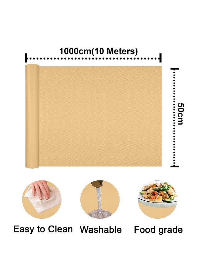 ElastPro ElastPro (50 cm X 10 m) Beige EVA Food Grade Washable Anti Slip Mat/Sheet for Fridge, Shelf Liner, Table, Kitchen Drawer mat (Diamond Texture, Beige)  - Image 3