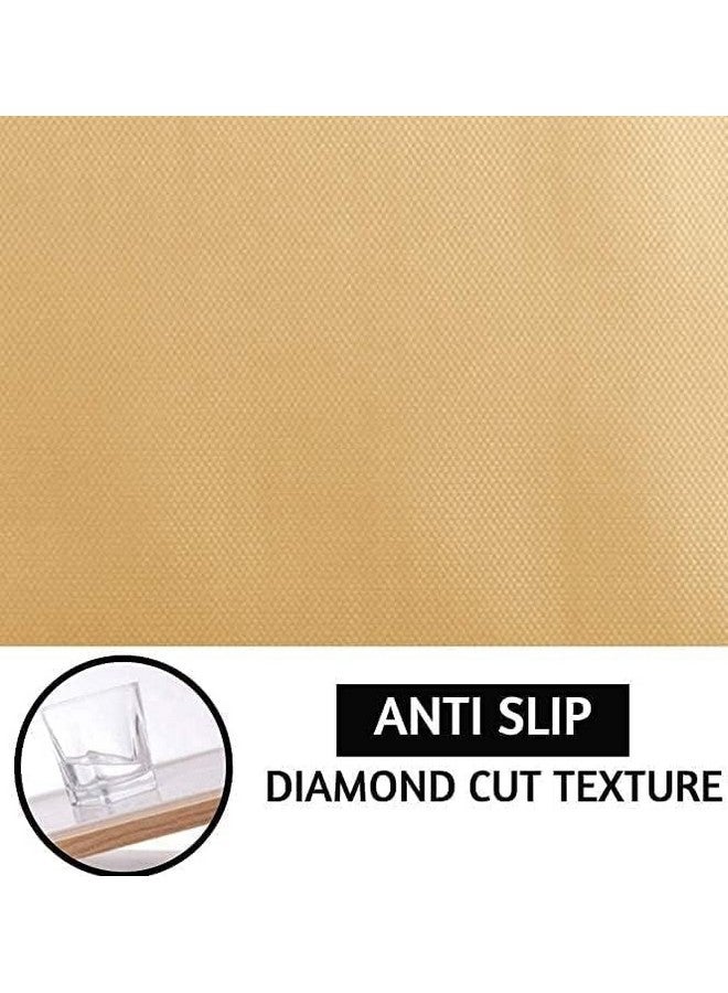 ElastPro ElastPro (50 cm X 10 m) Beige EVA Food Grade Washable Anti Slip Mat/Sheet for Fridge, Shelf Liner, Table, Kitchen Drawer mat (Diamond Texture, Beige)  - Image 4
