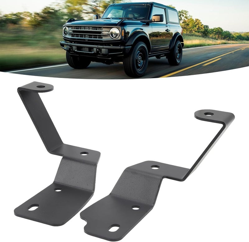 Black Side Pillar Mounting Brackets for Bronco 2021-2023 with LED Lights, Improve Safety and Easy Installation - Image 5