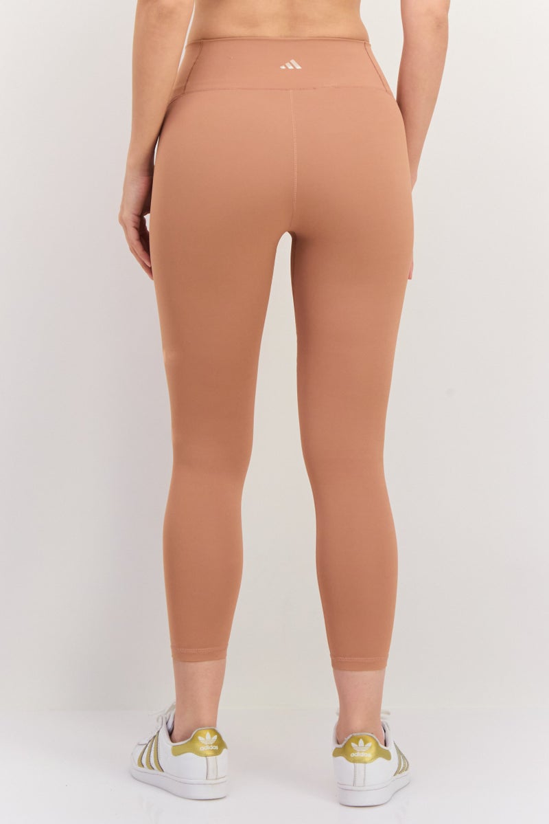 Adidas Women Tight Fit Yoga 7/8th Leggings, Rust Brown  - Image 2