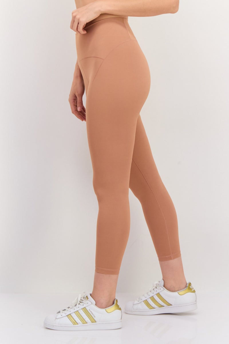 Adidas Women Tight Fit Yoga 7/8th Leggings, Rust Brown  - Image 3