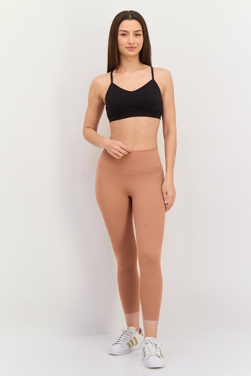 Adidas Women Tight Fit Yoga 7/8th Leggings, Rust Brown  - Image 4