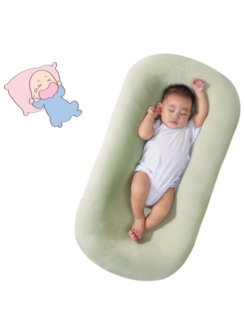 TOMSHOO Baby Nest Baby Lounger - Baby Nest Pillow Soft Organic Cotton Breathable Lounger For 0-12months,Portable Baby Bed Infant Newborn Nest Lounger Pillow - Image 3