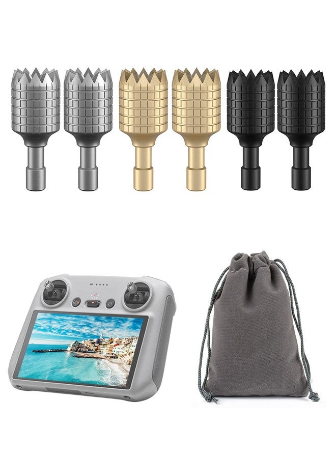 LKTOP 3 Pairs Mini 3/Mini 3 Pro/Mini 4 Pro/Mini 5 Pro/Air 3/Air 2S/Mavic 4 Pro/Mavic 3/Mavic 3 Pro/Mavic 3 Classic Remote Controller Sticks for DJI 𝗥𝗖/𝗥𝗖𝟮 Joystick Rocker Replacement Accessories - Image 1