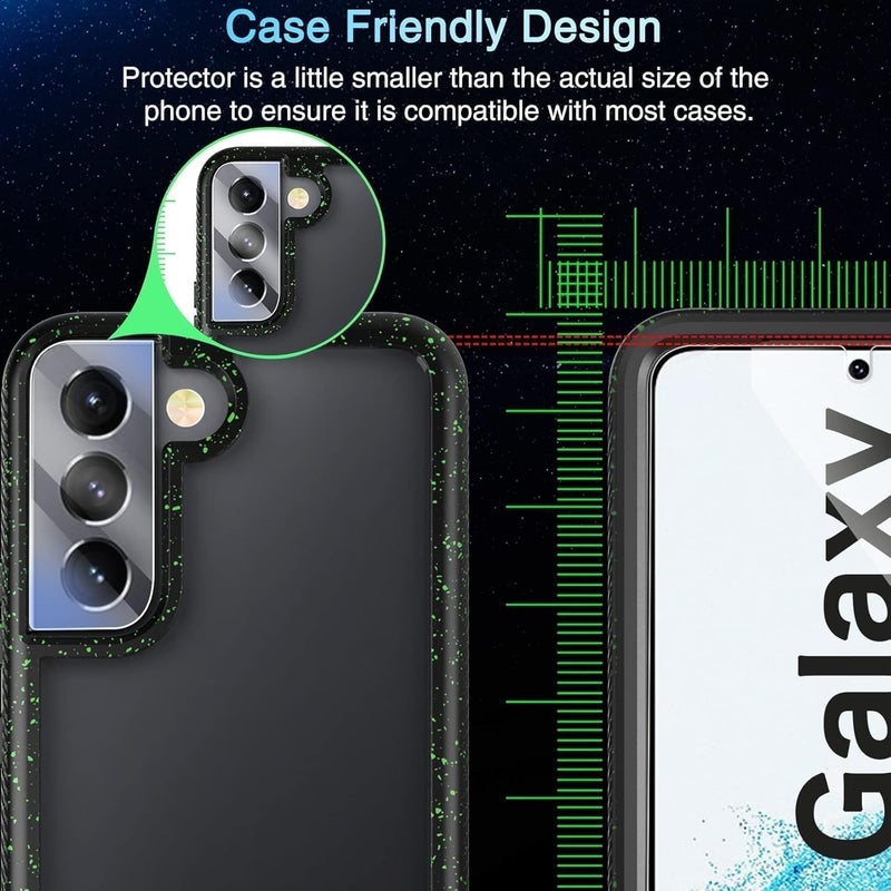 Milomdoi Designed for Samsung Galaxy S22 5G Screen Protector, 3 Pack Tempered Glass with 2 Pack Camera Lens Protector, Fingerprint suitable, Installation Frame, Case Friendly, Bubble Free, 5 Pack - Image 5