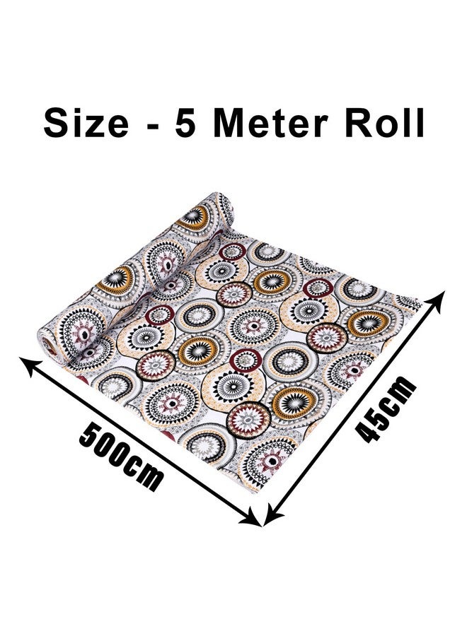 Kuber Industries Shelf Liner | Kitchen Cabinet Shelf Protector | Kitchen Liners for Cabinets and Drawers | Drawer Liner Mat | Rangoli Shelf Liner Cabinet Mat | 5 MTR | White - Image 3