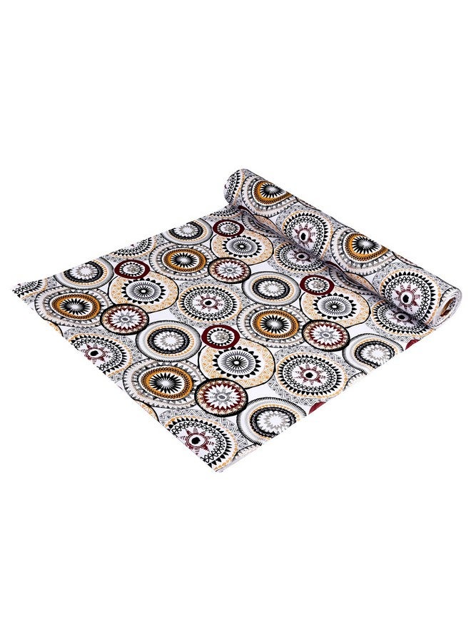 Kuber Industries Shelf Liner | Kitchen Cabinet Shelf Protector | Kitchen Liners for Cabinets and Drawers | Drawer Liner Mat | Rangoli Shelf Liner Cabinet Mat | 5 MTR | White - Image 1