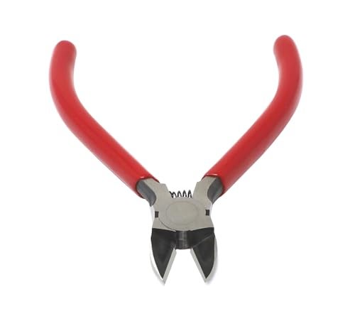 iexcell 4.0" Flush Cutter Side Cutter Wire Cutter Pliers Nippers Repair Tool, Red, Chrome-Vanadium Steel - Image 4