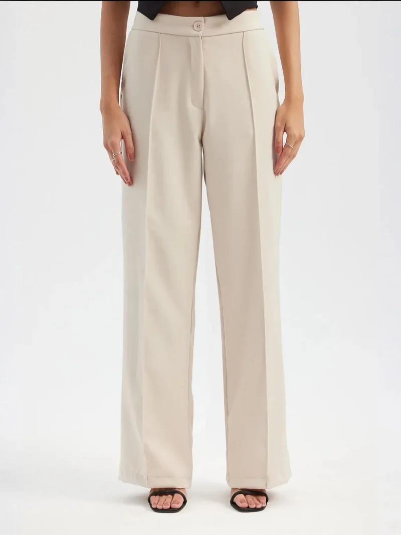HICCUP High Waist Pleated Wide Leg Trousers