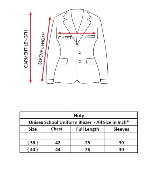 Noty Store Noty ® Boys & Girls Winter- School Uniform Blazer | Coat | Jacket- Woolen Fabric- Front Open Button Closure | School Winter Unisex Blazer | Both Side Pockets (in, Numeric, 38, Regular, Black) - Image 3