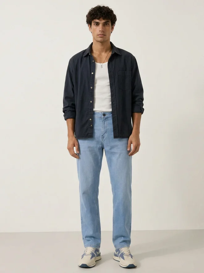 Styli Styli Men Mid Rise Regular Fit Jeans