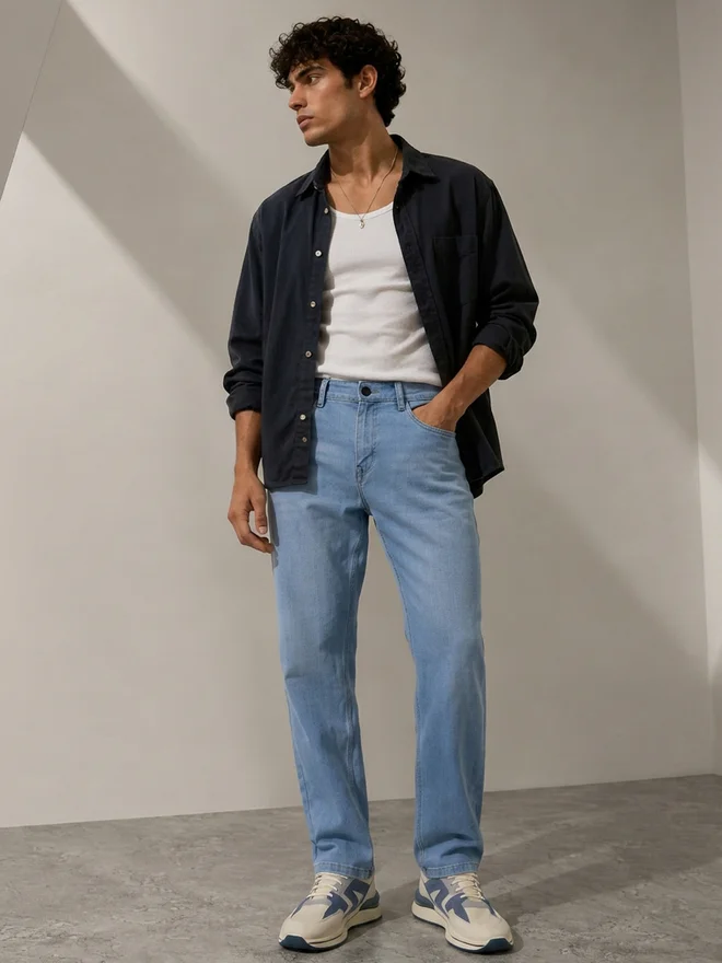 Styli Styli Men Mid Rise Regular Fit Jeans