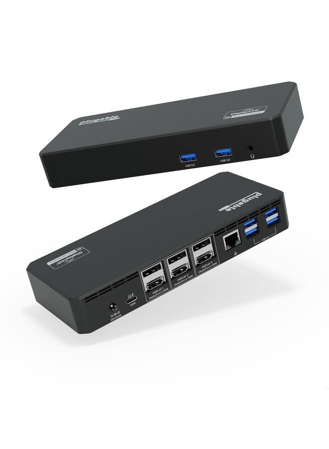 12-in-1 USB C Docking Station Triple Monitor, Triple 4K Displays with 3X HDMI or 3X DisplayPort, Compatible with Mac, Windows, Thunderbolt 3 & 4, USB4, USB-C (60W PD, 6X USB Ports, Ethernet)