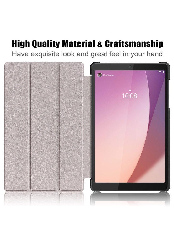 غطاء جلدي ثلاثي الطي من البولي يوريثان لجهاز Lenovo Tab M8 (الجيل الرابع) 2024 TB-301XU/M8 (الجيل الرابع) 2023 TB-300FU - جرافيتي - Image 3