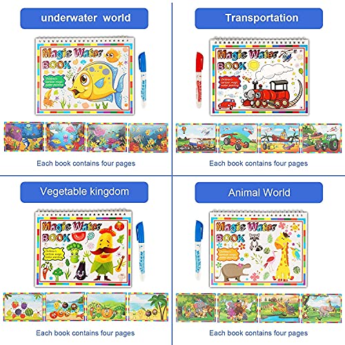 Chocozone Resuable Magic Water Book for Kids with 4 Pages Colouring Book for Boys & Girls Return Gifts for Birthday (Pack of 6) - Image 2