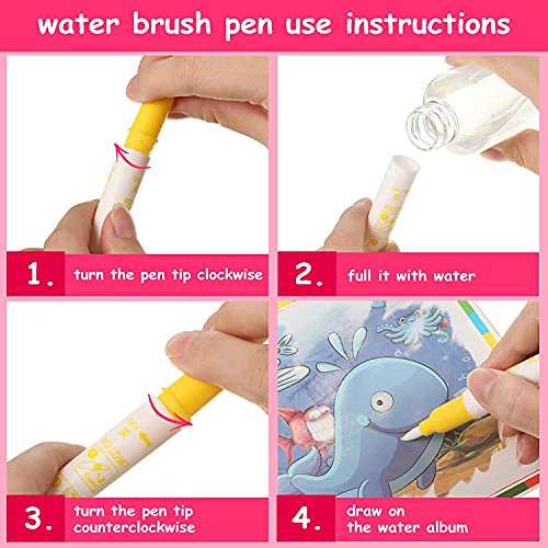 Chocozone Resuable Magic Water Book for Kids with 4 Pages Colouring Book for Boys & Girls Return Gifts for Birthday (Pack of 6) - Image 5