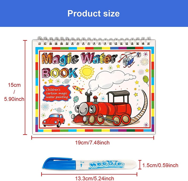 Chocozone Resuable Magic Water Book for Kids with 4 Pages Colouring Book for Boys & Girls Return Gifts for Birthday (Pack of 6) - Image 4