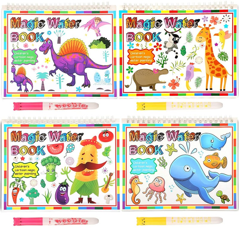 Chocozone Resuable Magic Water Book for Kids with 4 Pages Colouring Book for Boys & Girls Return Gifts for Birthday (Pack of 6) - Image 1
