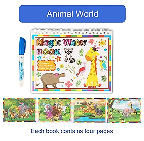 Chocozone Resuable Magic Water Book for Kids with 4 Pages Colouring Book for Boys & Girls Return Gifts for Birthday (Pack of 6) - Image 3