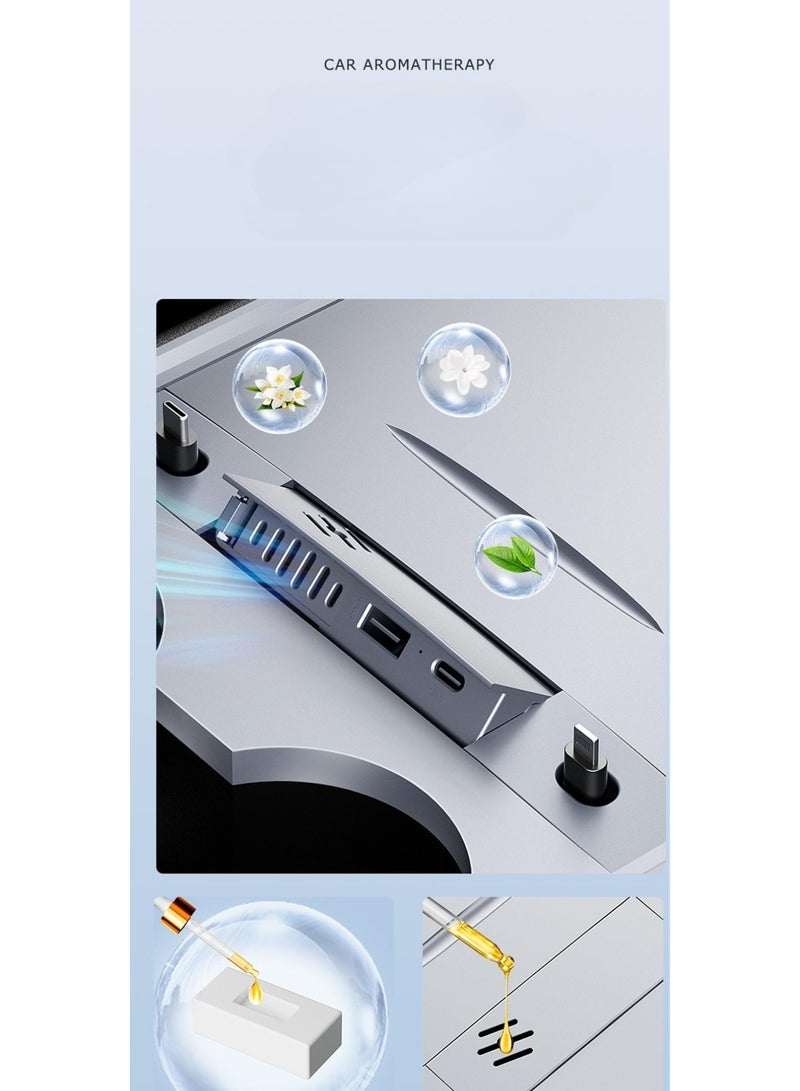 SYOSI for Tesla USB Hub Docking Station with Retractable Charging Cables, Applicable to Tesla model3/y Central Control Aromatherapy Expansion Dock, for Tesla Phone Charger - Image 3