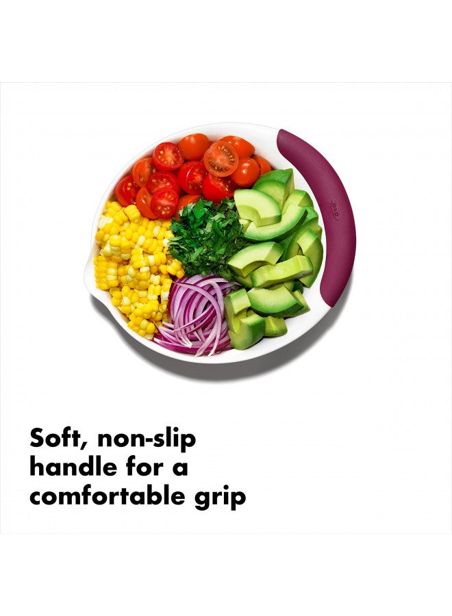 OXO OXO Plastic Good Grips 3-Piece Mixing Bowl Set with Red/Green/Blue Handles  - Image 4