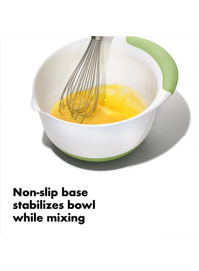 OXO OXO Plastic Good Grips 3-Piece Mixing Bowl Set with Red/Green/Blue Handles  - Image 5
